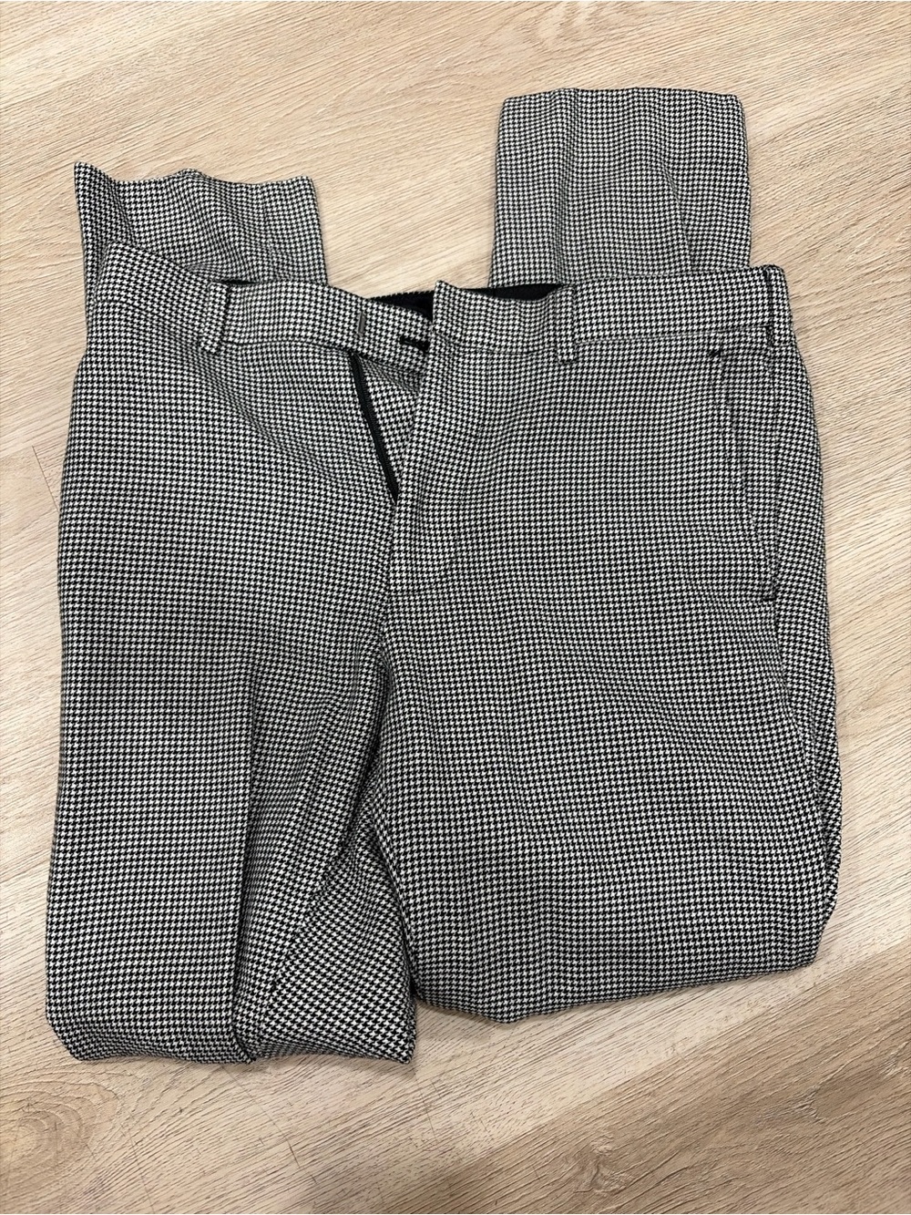 7 for all mankind Men's Black and White Houndstooth Dress Pants